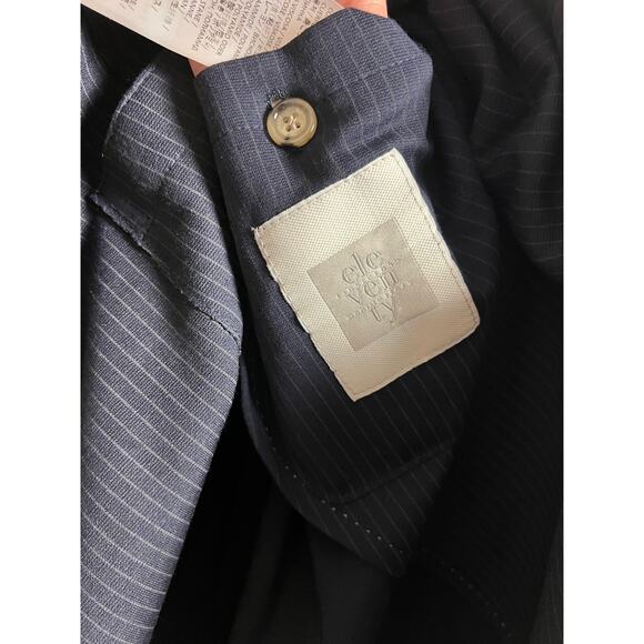 Eleventy Platinum Navy Blue Pinstripe Blazer Sport Coat Jacket Size 3XL - Picture 9 of 10